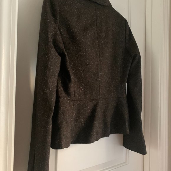 H&M Women’s Wool Blazer Brown Size 4 - Picture 3 of 9